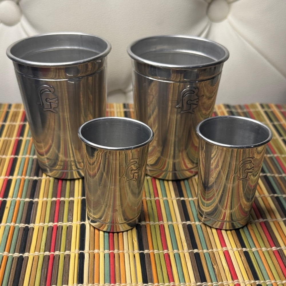 Renaissance medieval aluminum travel glasses